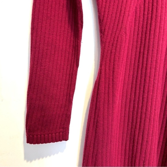 & Other Stories Wool Blend Ribbed Knit Mock Neck Sweater Dress, Size Large - Picture 8 of 10